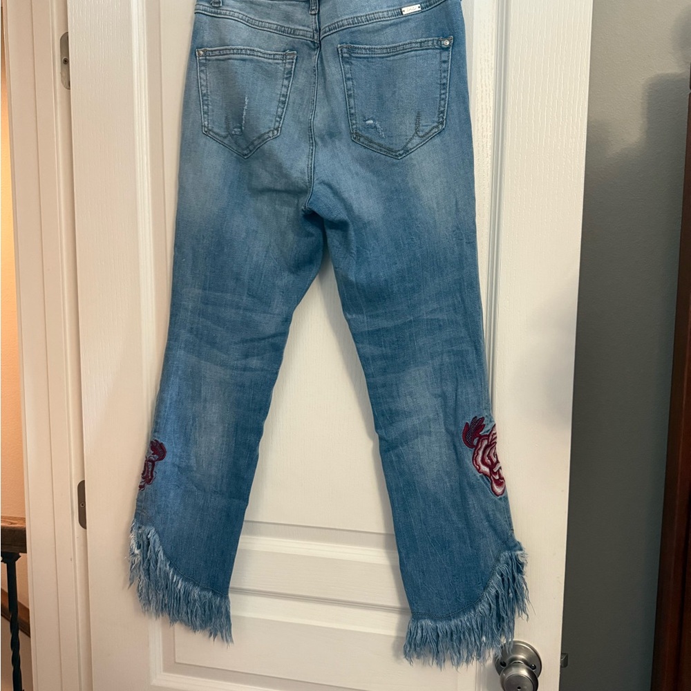 Embroidered Blue Jeans - Picture 2 of 3